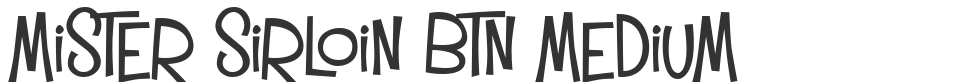 Mister Sirloin BTN Medium font preview