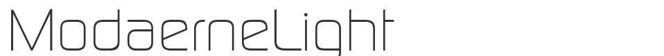 ModaerneLight font preview