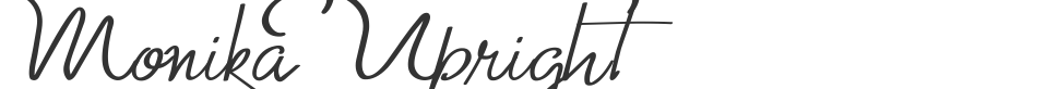 Monika 'Upright' font preview