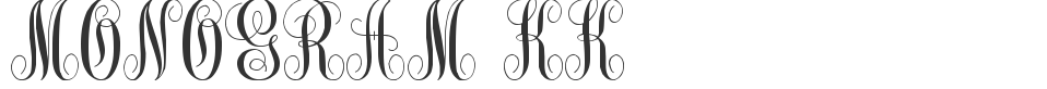 monogram kk font preview