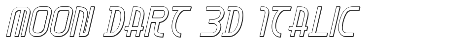 Moon Dart 3D Italic font preview