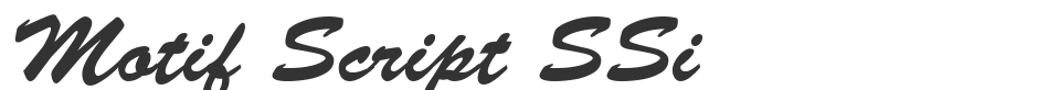 Motif Script SSi font preview