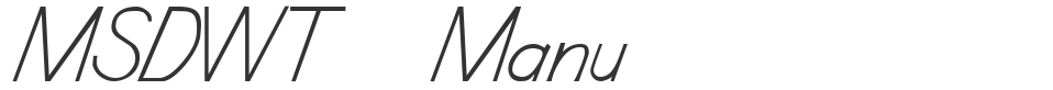 MSDWT Manu font preview