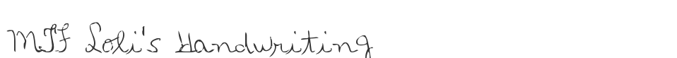 MTF Loli's Handwriting font preview