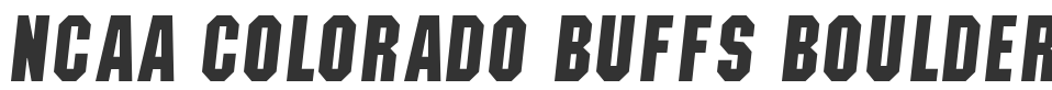 NCAA Colorado Buffs Boulder Bold font preview