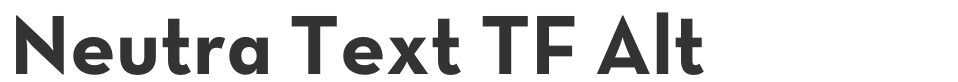 Neutra Text TF Alt font preview