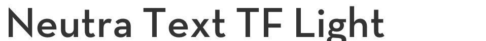 Neutra Text TF Light font preview