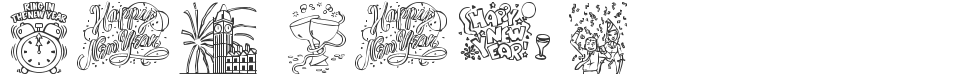 New year font preview