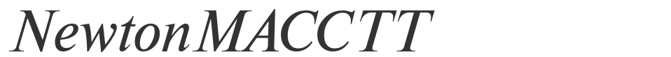 NewtonMACCTT font preview