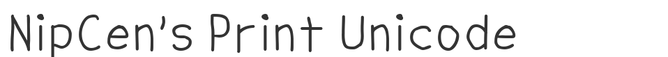NipCen's Print Unicode font preview