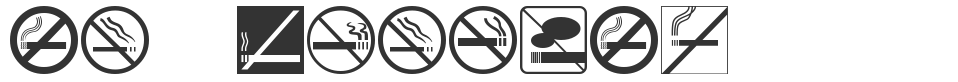 NO SMOKING font preview