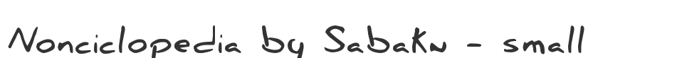 Nonciclopedia by Sabaku - small font preview