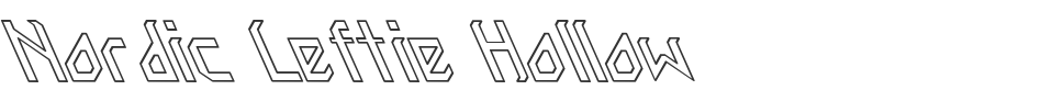 Nordic Leftie Hollow font preview