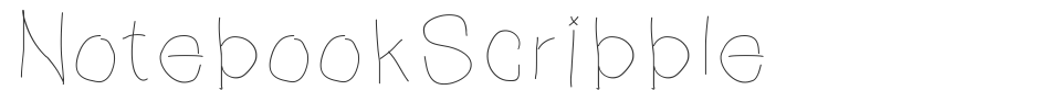 NotebookScribble font preview