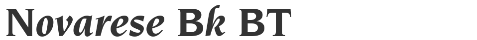 Novarese Bk BT font preview