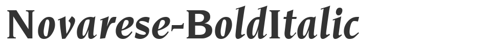 Novarese-BoldItalic font preview