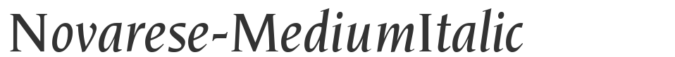 Novarese-MediumItalic font preview