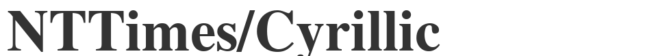 NTTimes/Cyrillic font preview