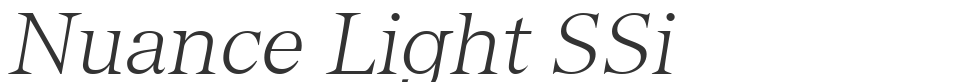 Nuance Light SSi font preview