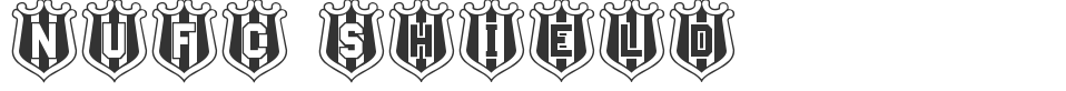 NUFC Shield font preview