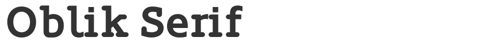 Oblik Serif font preview