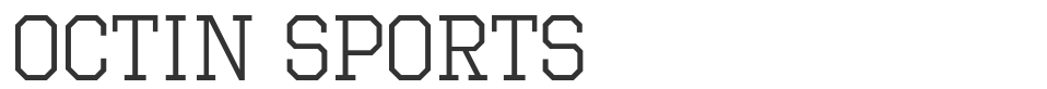 Octin Sports font preview