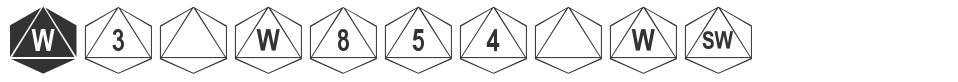 Octohedron font preview