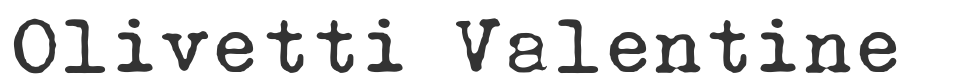 Olivetti Valentine font preview