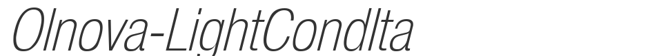 Olnova-LightCondIta font preview