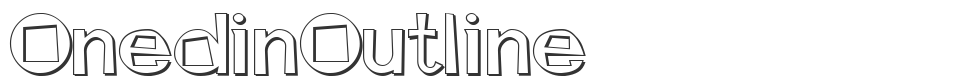 OnedinOutline font preview