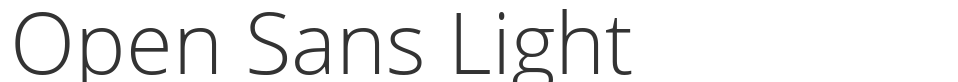 Open Sans Light font preview