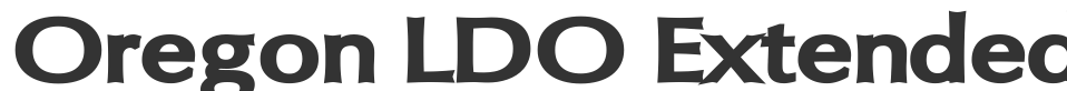 Oregon LDO Extended Black font preview