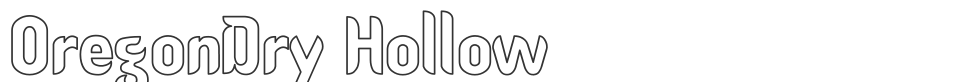 OregonDry Hollow font preview