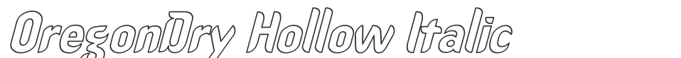 OregonDry Hollow Italic font preview