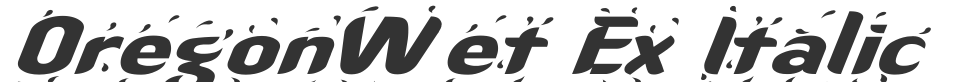 OregonWet Ex Italic font preview