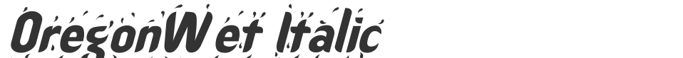 OregonWet Italic font preview