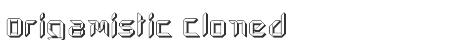 Origamistic Cloned font preview