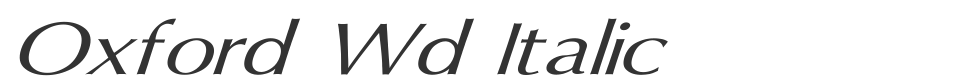 Oxford Wd Italic font preview