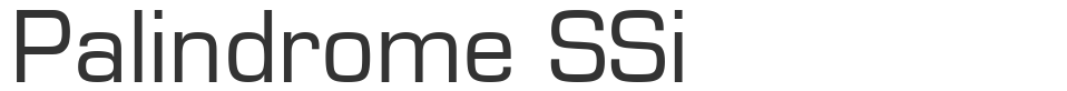Palindrome SSi font preview