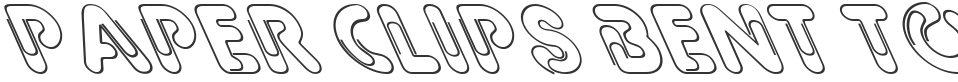 Paper Clips Bent to the Left font preview
