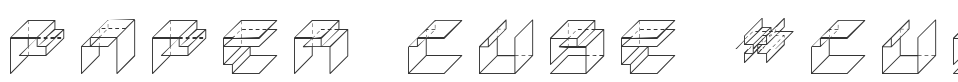 Paper Cube *cube version* font preview