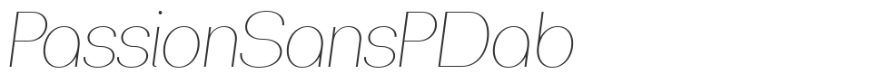 PassionSansPDab font preview