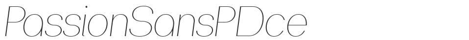 PassionSansPDce font preview