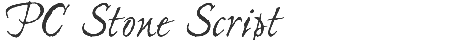 PC Stone Script font preview