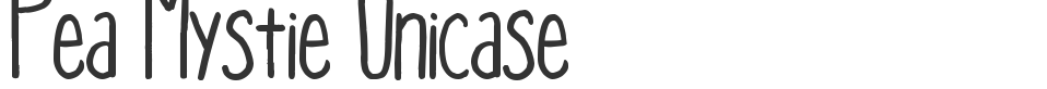 Pea Mystie Unicase font preview