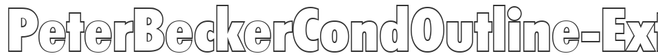 PeterBeckerCondOutline-ExtraBo font preview