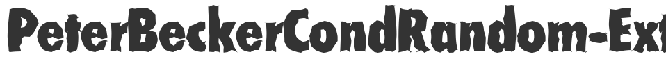 PeterBeckerCondRandom-ExtraBol font preview