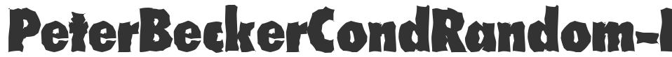 PeterBeckerCondRandom-Heavy font preview