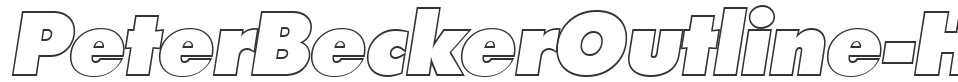 PeterBeckerOutline-Heavy font preview