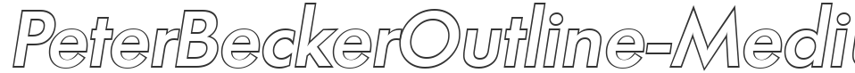 PeterBeckerOutline-Medium font preview